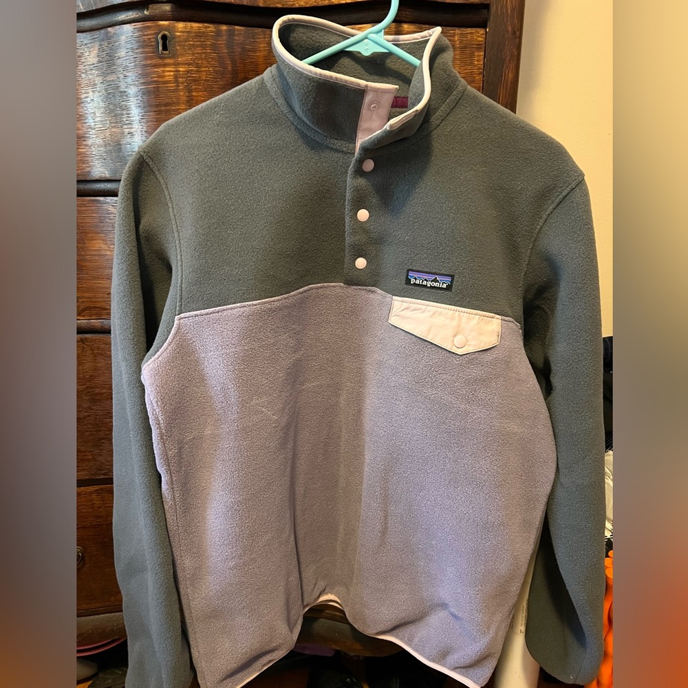 Womens micro D snap T fleece pullover
